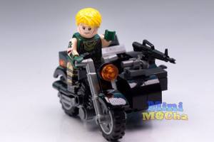 Custom Minifigures US Soldier Motorcycle MOC Brick MiniMOCha