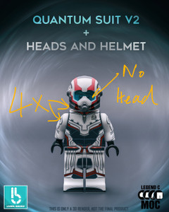 Custom Minifigures LB x LCM 4 Helmets and 4 Suits  