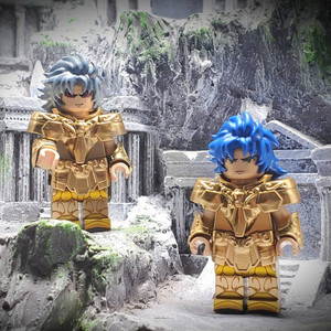 Custom Minifigures LeqoLeqo Gold Saint Gemini