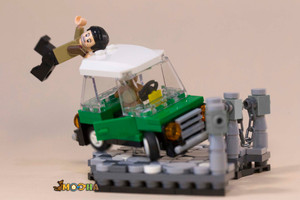 Custom Minifigures Bean and Cooper Drifting MOC Set