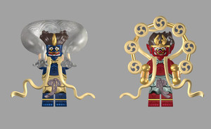 Custom Minifigures Fantastic Lamp God of Wind and Thunder set