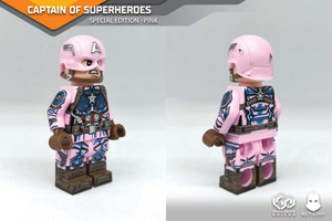 Custom Minifigures Minfinity MA Figures Captain of Super Heroes in Pink Edition