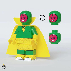 Custom Minifigures Jaka WendaVison Halloween Costume