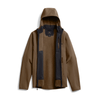 Alpha Fleece Cattail Brown Hooded Jacket - Unzipped