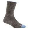 Women's Solid Basic Taupe Crew Lightweight Socks