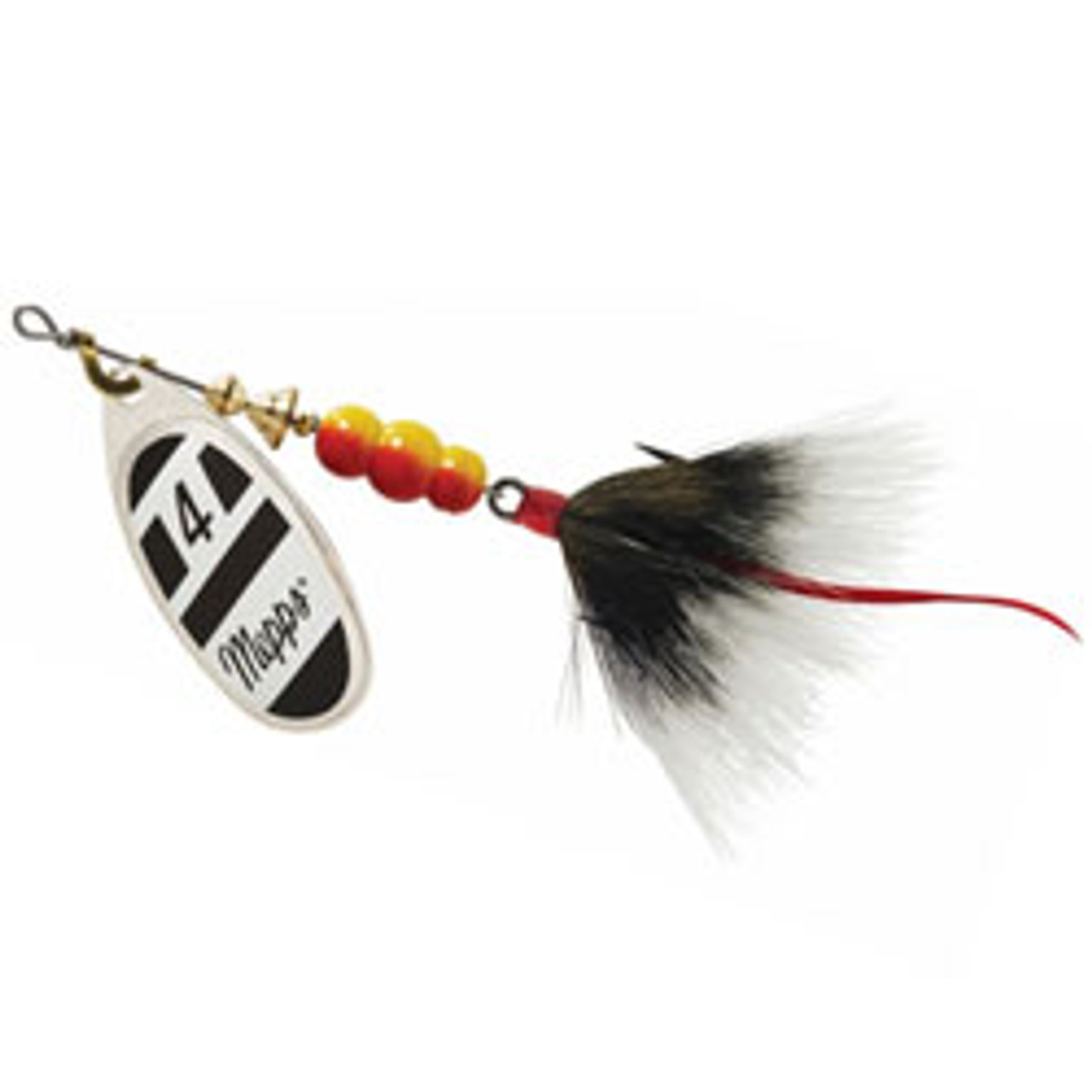 Mepps B5ST G/RW-G Aglia-Dressed Treble Bait, One Size, red,white