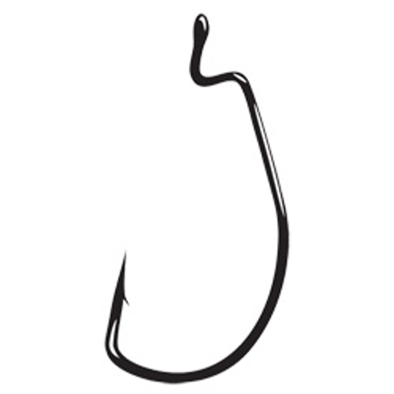 Black Superline Offset Shank EWG Worm Hook by Gamakatsu