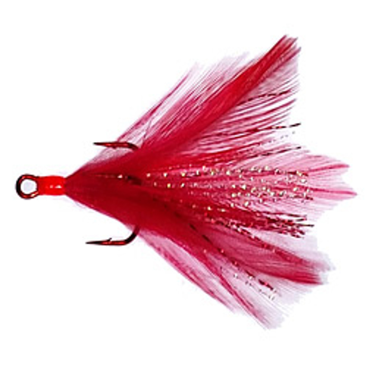 Dressed Red Feather/Red Treble Hooks (102RR) by Mustad - VanDam