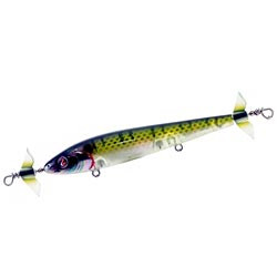 River2Sea Chris Lane Lane Changer 150 Topwater Prop Bait - 6 Inch Perch Design For Fishing