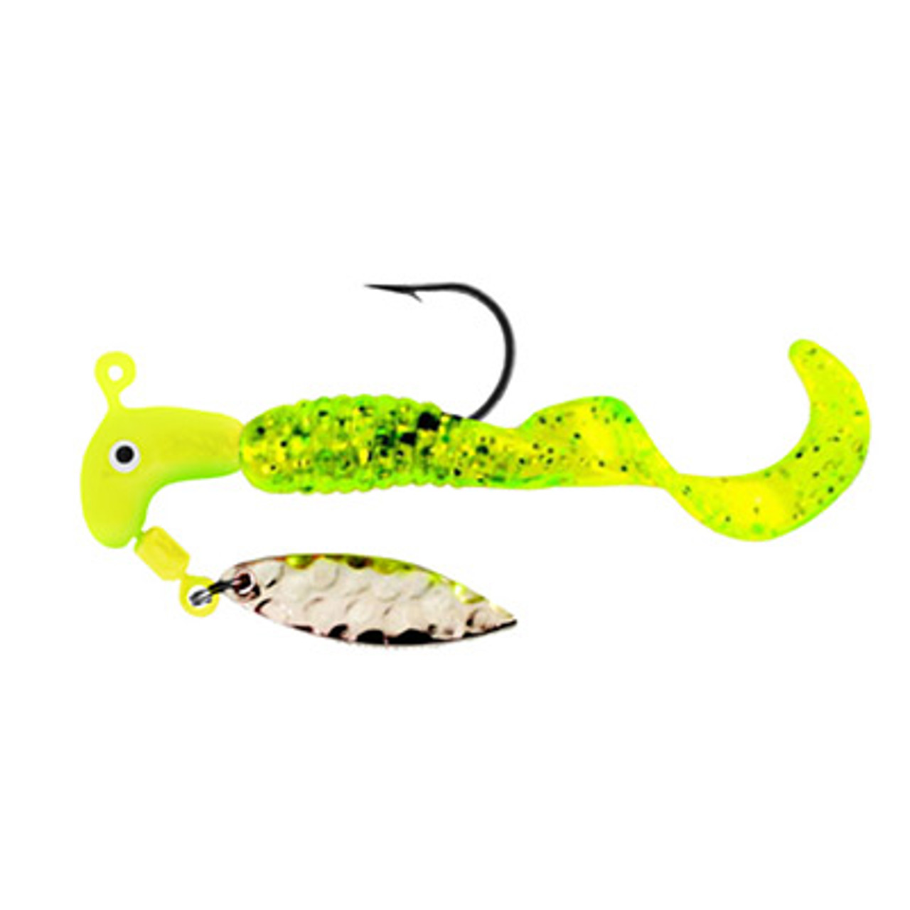 Road Runner 1654-012 Pro Series Curly Tail Jig w/Spinner, 1/4 oz