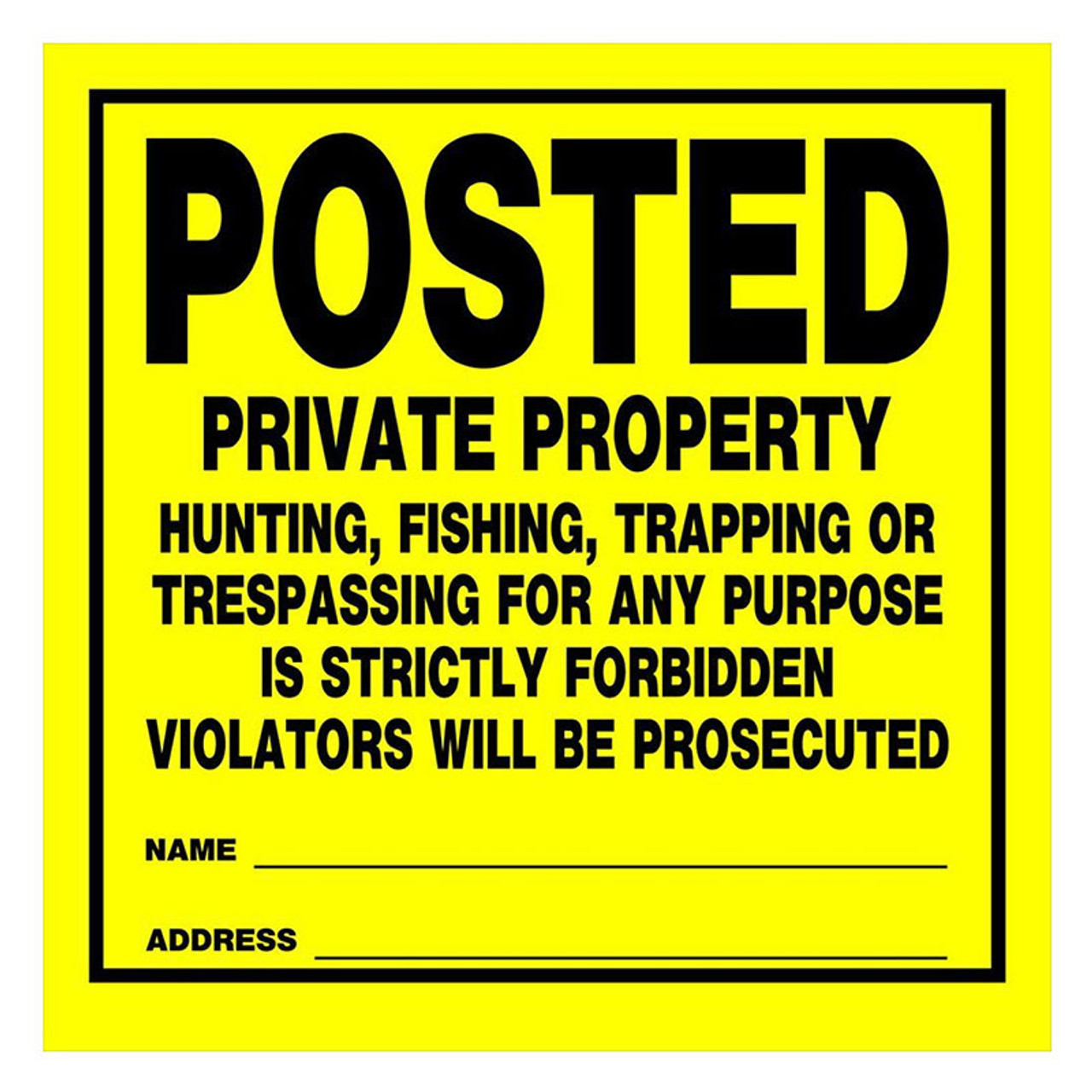 HME Posted Private Property Sign 12-Pack