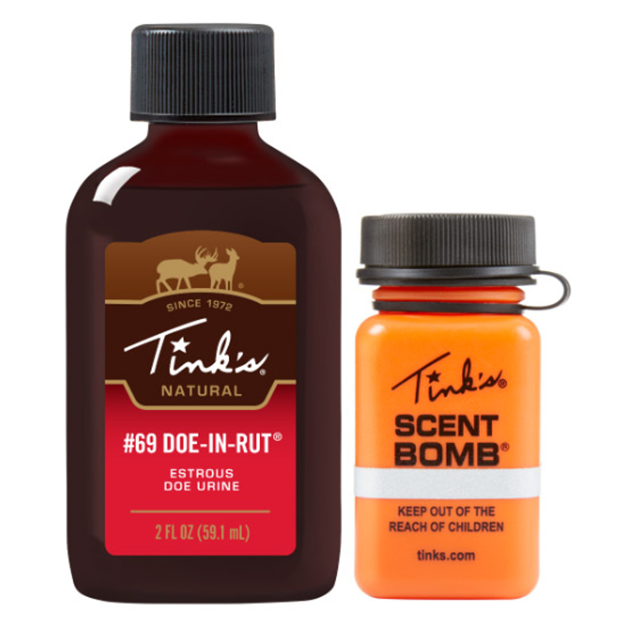 #69 Doe-In-Rut 2 oz Buck Lure & Scent Bomb Combo by Tinks