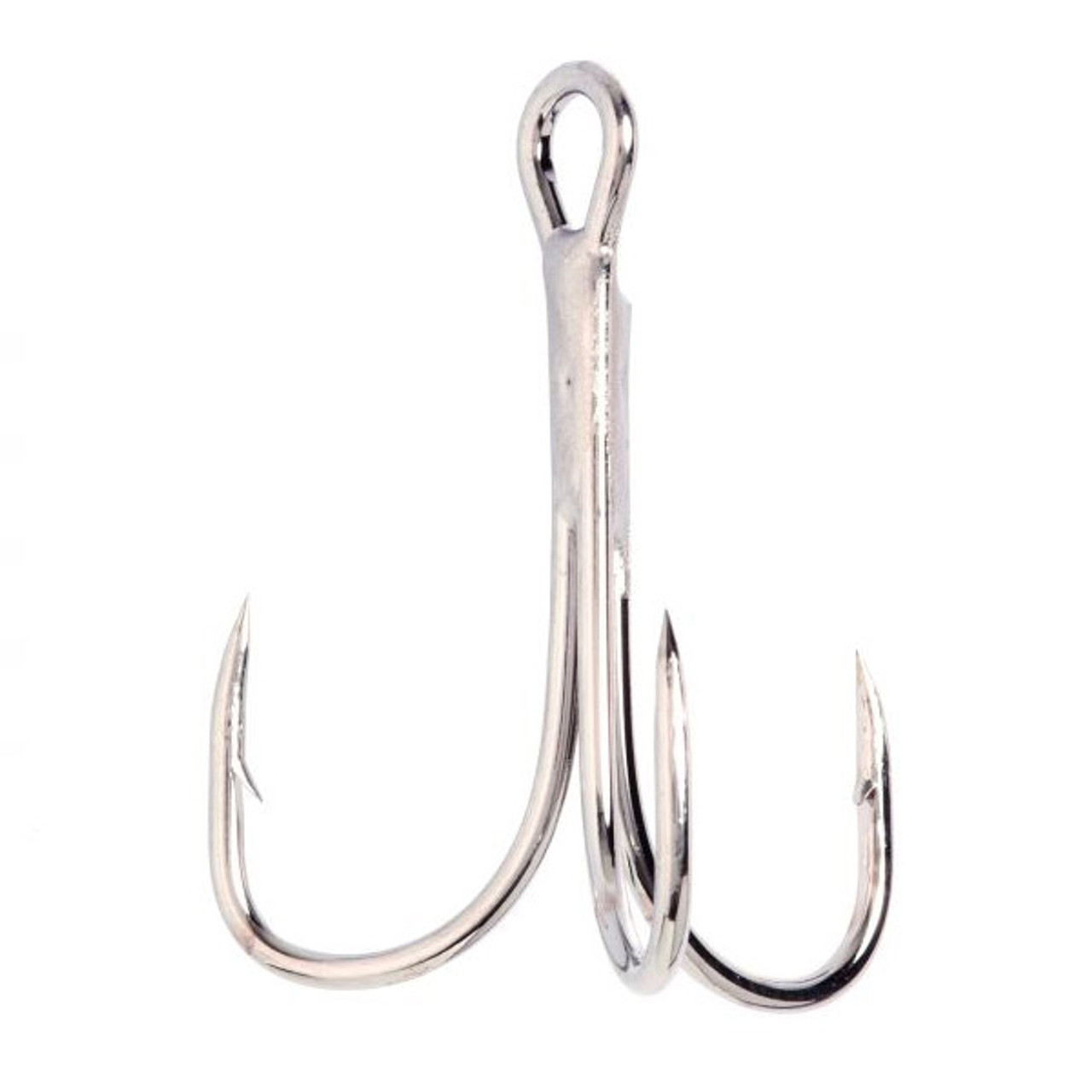 2X Strong Regular Shank Nickel Treble Hooks L375GH by Eagle Claw