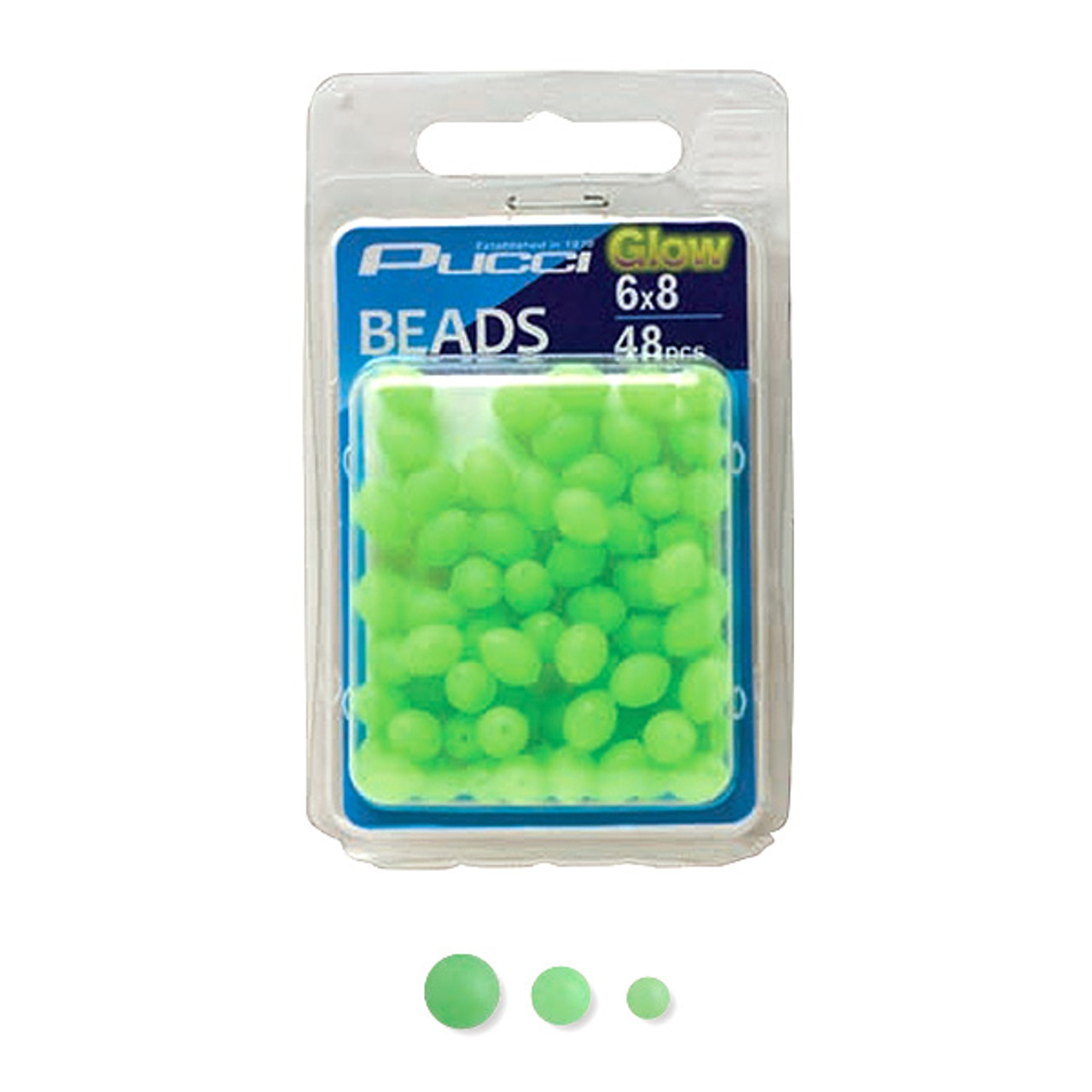 Pucci Soft Round Green Glow Beads by P-Line