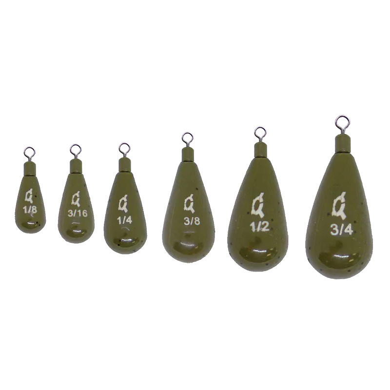 Tungsten Tear Drop Shot Tie-On Weights