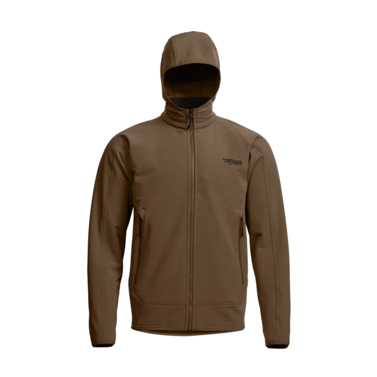 Alpha Fleece Cattail Brown Hooded Jacket