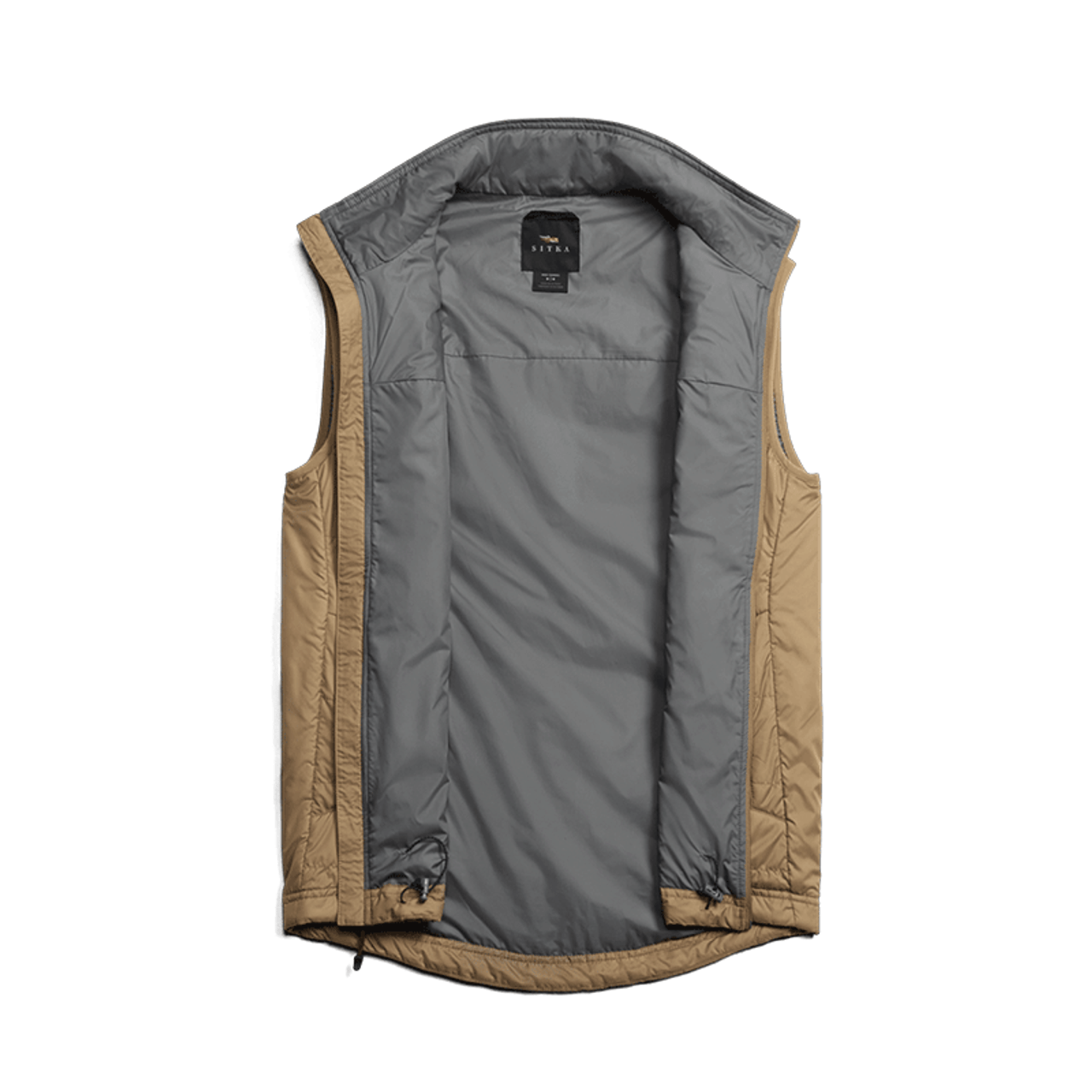 Kelvin Aerolite Buckskin Brown Vest - Unzipped