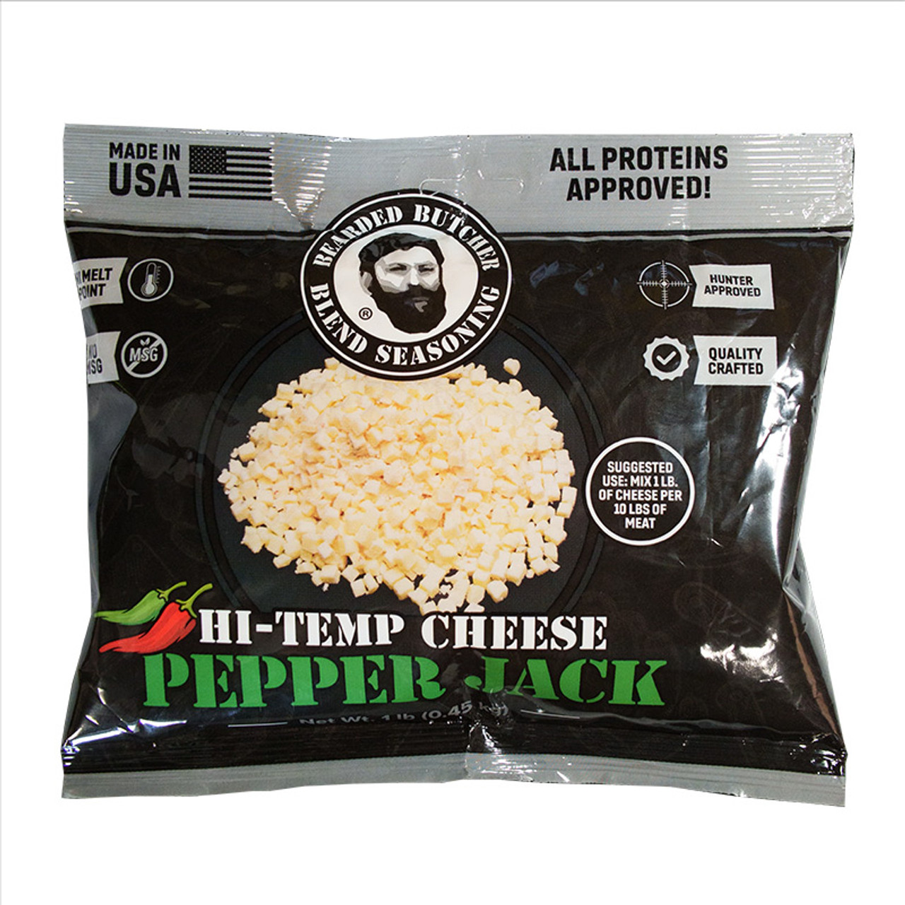 High Temperature Pepper Jack Cheese by The Bearded Butchers High Temperature Pepper Jack Cheese by The Bearded Butchers