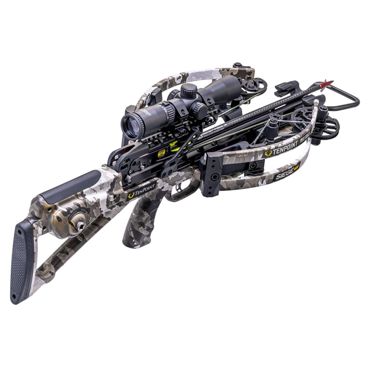 Siege 425 Vektra Camo Crossbow w/ Rangemaster 100 Scope by TenPoint Siege 425 Vektra Camo Crossbow w/ Rangemaster 100 Scope by TenPoint