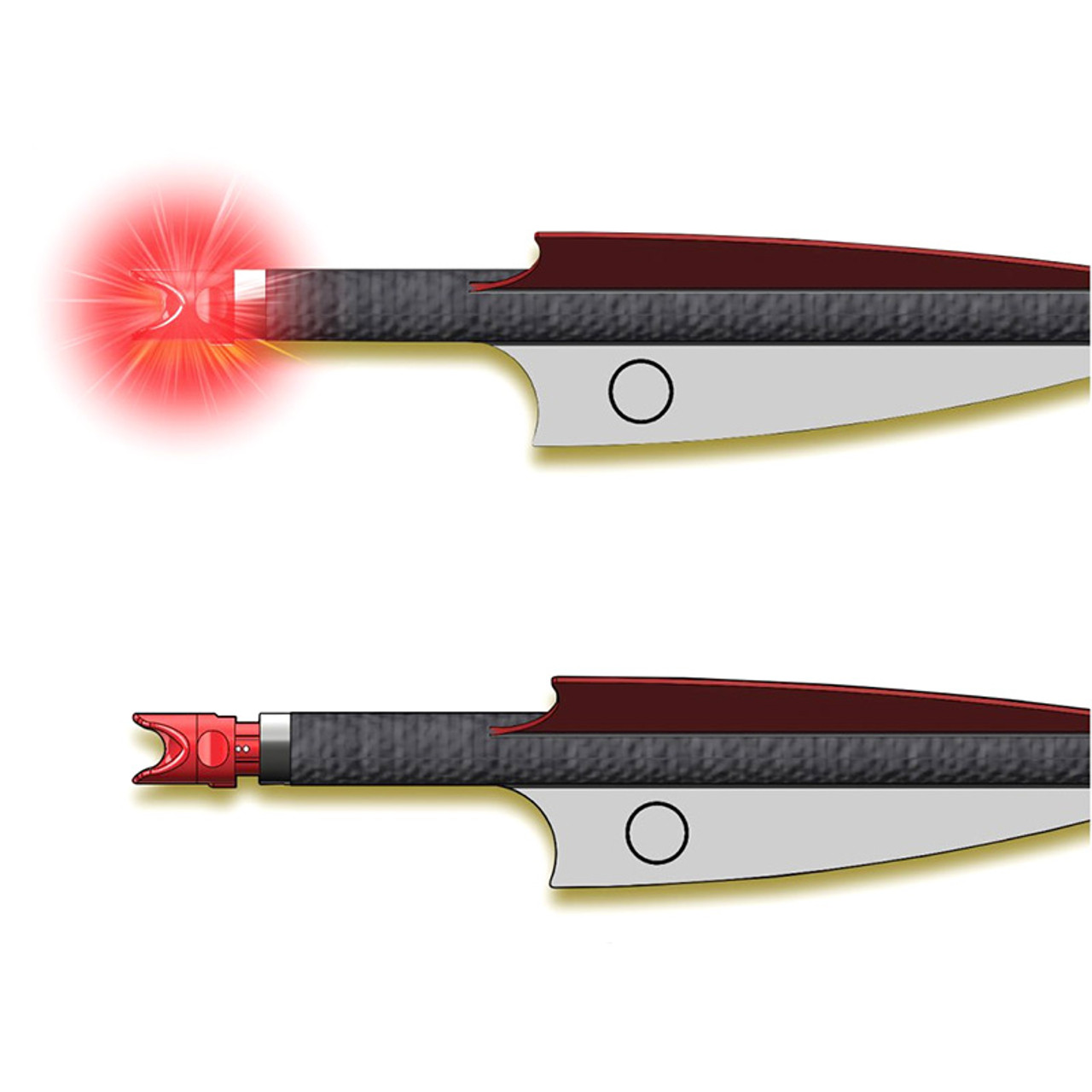 Alpha-Blaze HPX Red Lighted Crossbow Nocks 3-Pack by TenPoint Alpha-Blaze HPX Red Lighted Crossbow Nocks 3-Pack by TenPoint