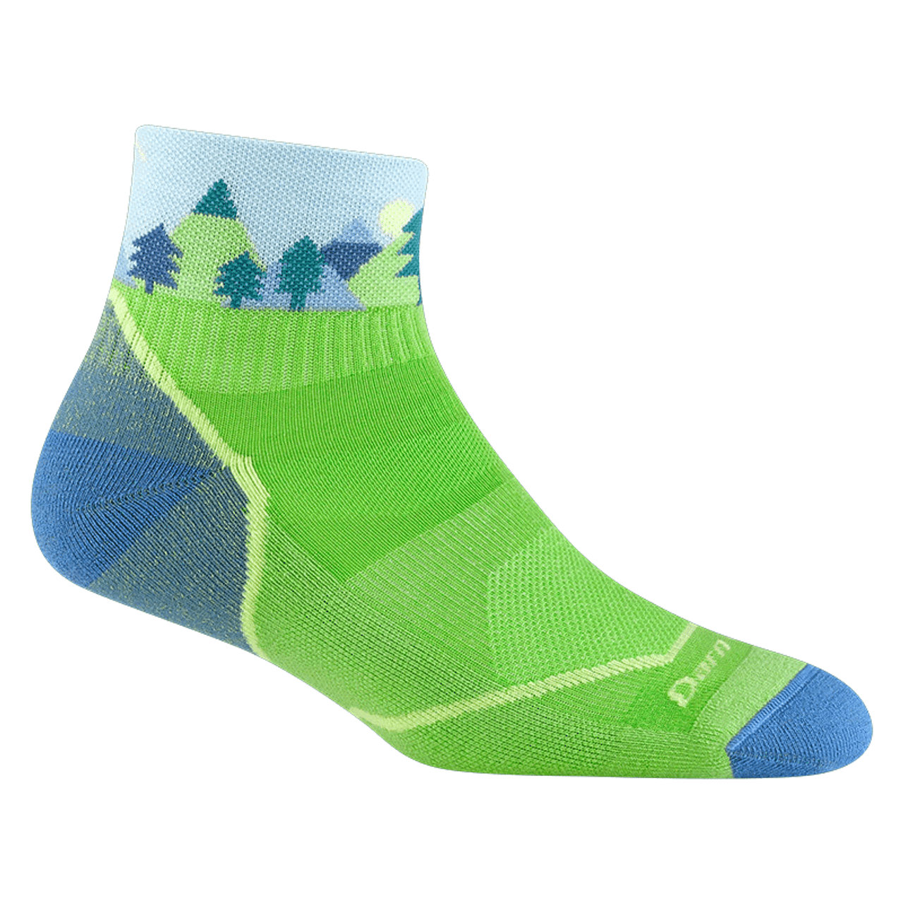 Kids Green Quest Quarter Lightweight Hiking Socks