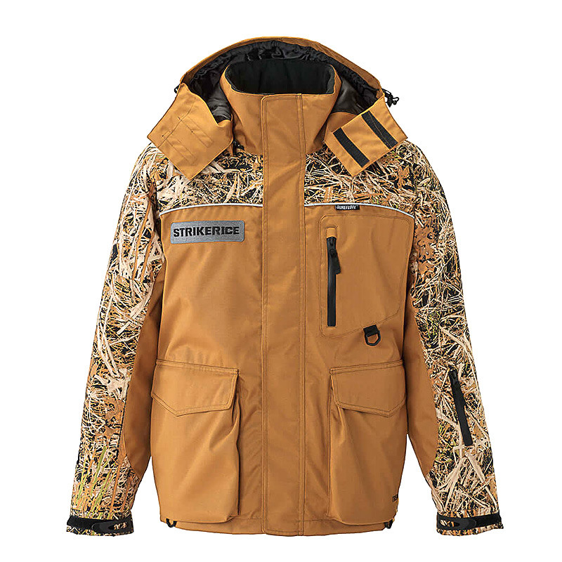 Striker Ice Trekker Brown/Camo Floating Ice Fishing Jacket