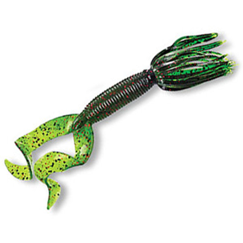 Gary Yamamoto Fishing Baits 5 Single Tail Hula Grub / Pumpkin Green & Red  