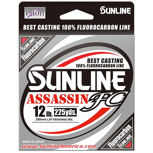 Assassin FC Clear 100% Fluorocarbon 225 yd Spool by Sunline