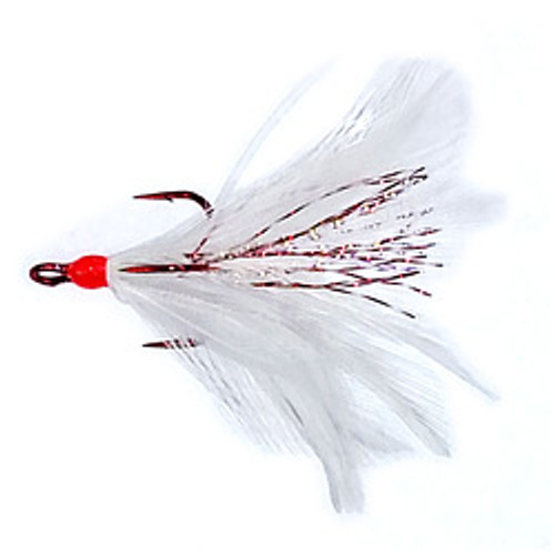 Dressed Treble Hook/White, Chart. Feathers 2 : : Sports