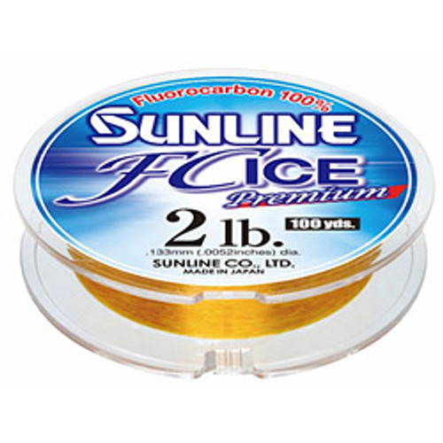 FC Ice Premium High Vis Gold 100% Fluorocarbon Fishing Line by Sunline