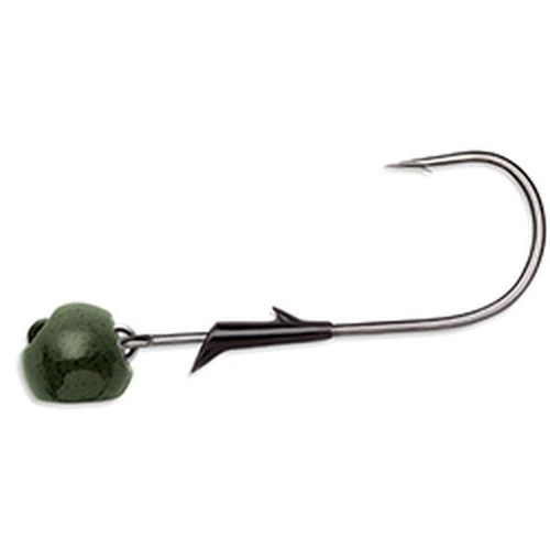 Swingin' Rugby FL Green Pumpkin Straight Jig Heads