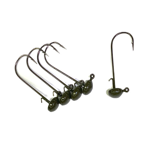 Quiet Cove Ned Head 4/0 Green Pumpkin Jig Heads