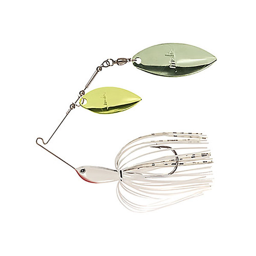 Duckett Fishing BD Water Slash Double Willow Spinnerbait, Special White, 3/8 oz