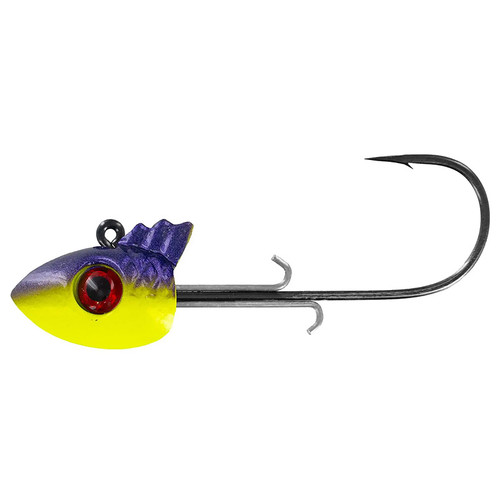 Big Bite Baits - 1/32oz Minnow Head Jig - Chart/Red Eye - The Yak Shak