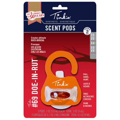 #69 Doe-In-Rut Synthetic Scent Pods 3-Pack by Tink's