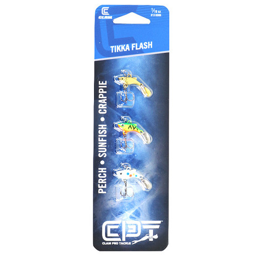 Clam Outdoors Tikka Flash Kit 1/16 oz Micro Crankbait 3-Pack