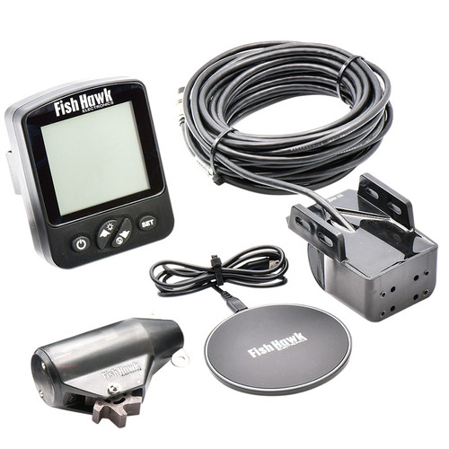 Lithium Multi System Speed & Temperature Probe w/ Transom Transducer by Fish Hawk