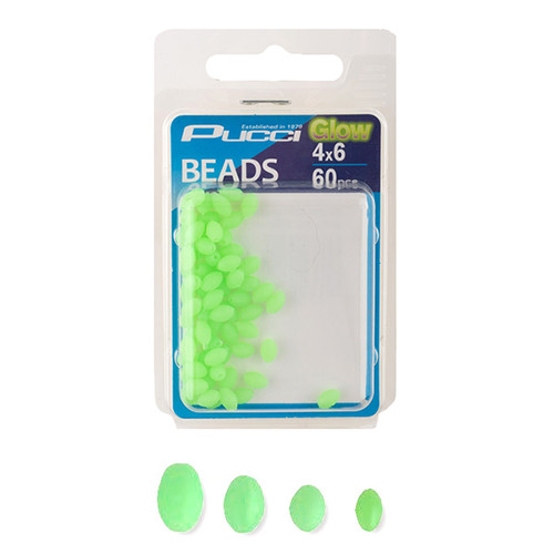 Pucci Soft Green Egg Glow Beads by P-Line