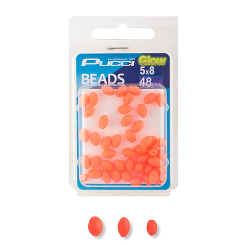 Pucci Soft Egg Red Glow Beads by P-Line