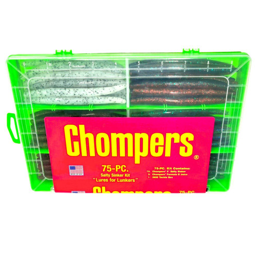 Salty Sinkers 5" Stick Baits 75-Piece Kit by Chompers