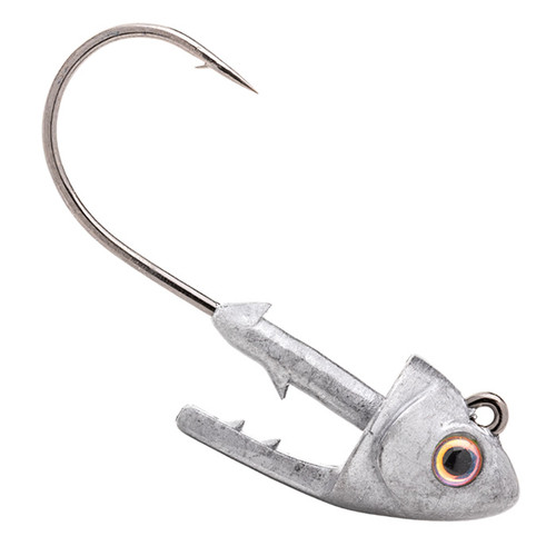 Eagle Claw Ball Head Fishing Jig, Black with White Eye, 1/8 oz