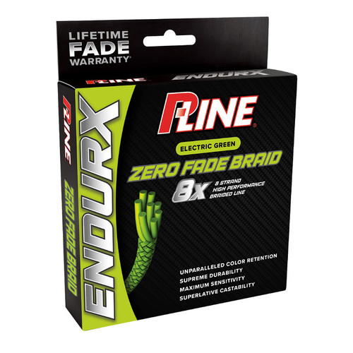 EndurX Electric Green Zero Fade Braid 150 yd Spool by P-Line