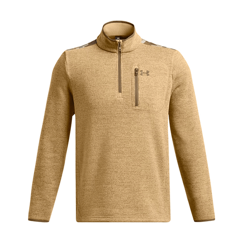 Men's UA Expanse 1/4 Zip Camel/Camo Sweater - Front