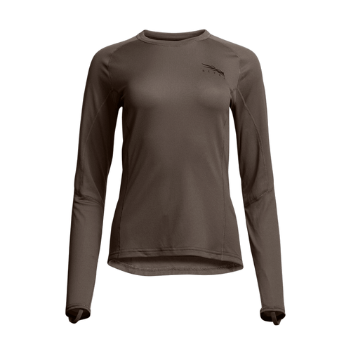 Women's Core Lightweight Hawk Brown Crew Long Sleeve