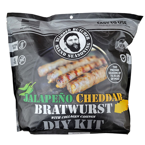 Jalapeno Cheddar Bratwurst DIY Kit by The Bearded Butchers Jalapeno Cheddar Bratwurst DIY Kit by The Bearded Butchers