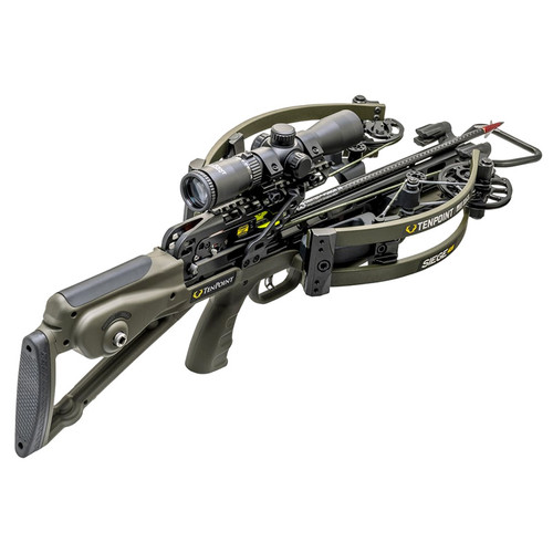 Siege 425 Moss Green Crossbow w/ RangeMaster 100 Scope by TenPoint Siege 425 Moss Green Crossbow w/ RangeMaster 100 Scope by TenPoint
