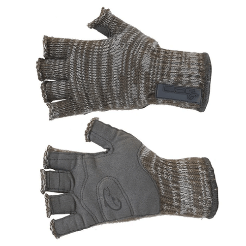Women's Merino Wool Fingerless Stone Grey Gloves