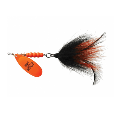 Leurre Pflueger MUSKILL Bucktail - Spinner Noir - 10" - Made In USA - Rare