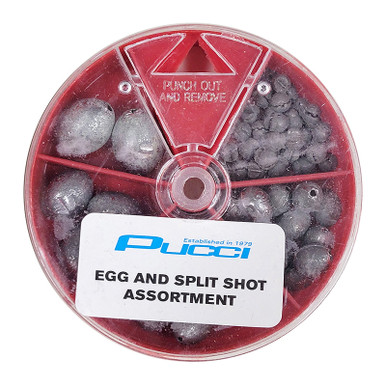 Pucci Egg and Split Shot Sinkers 55-Piece Assortment by P-Line