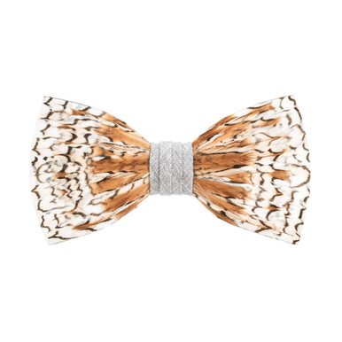 Original Feather Bow Tie in Grey Bobwhite by Brackish Bow Ties